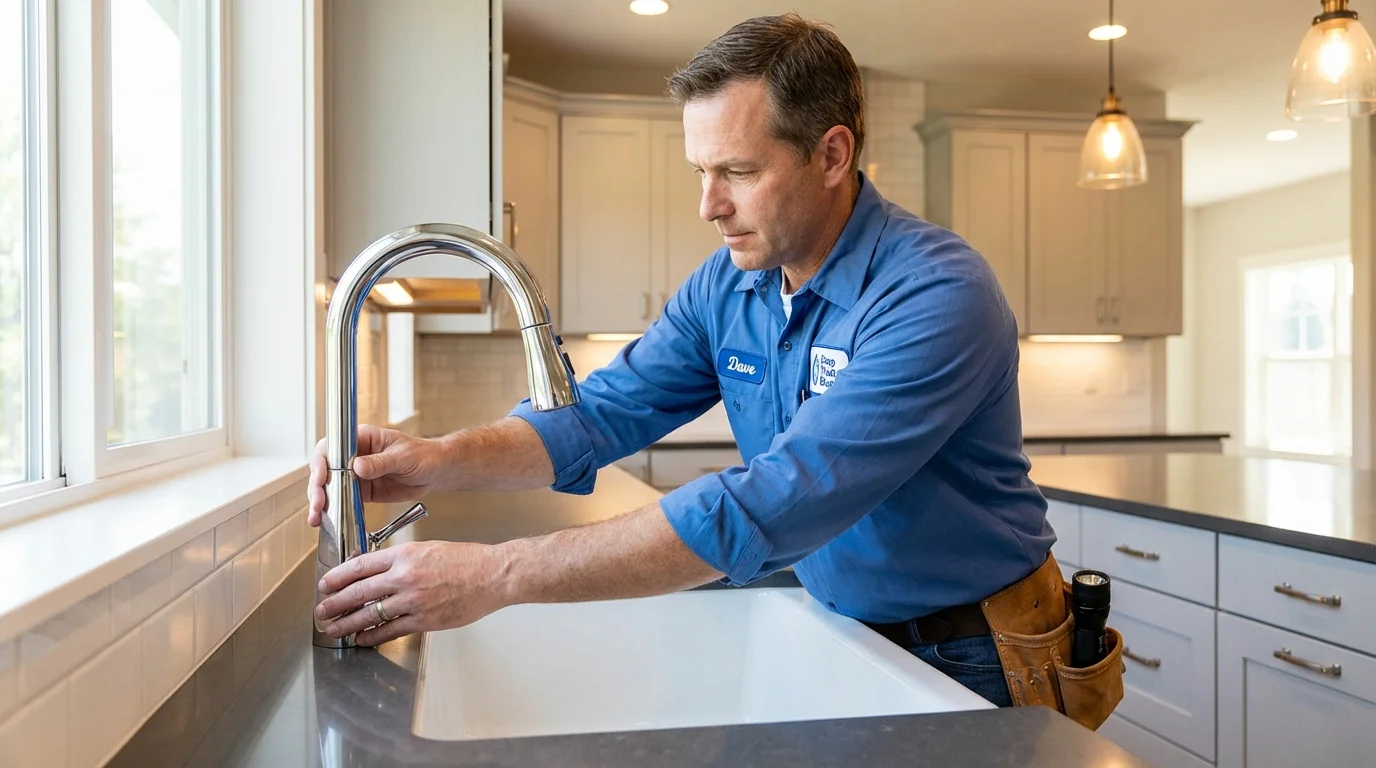 Kitchen faucet installation by Johns Plumbing LLC in Rio Grande