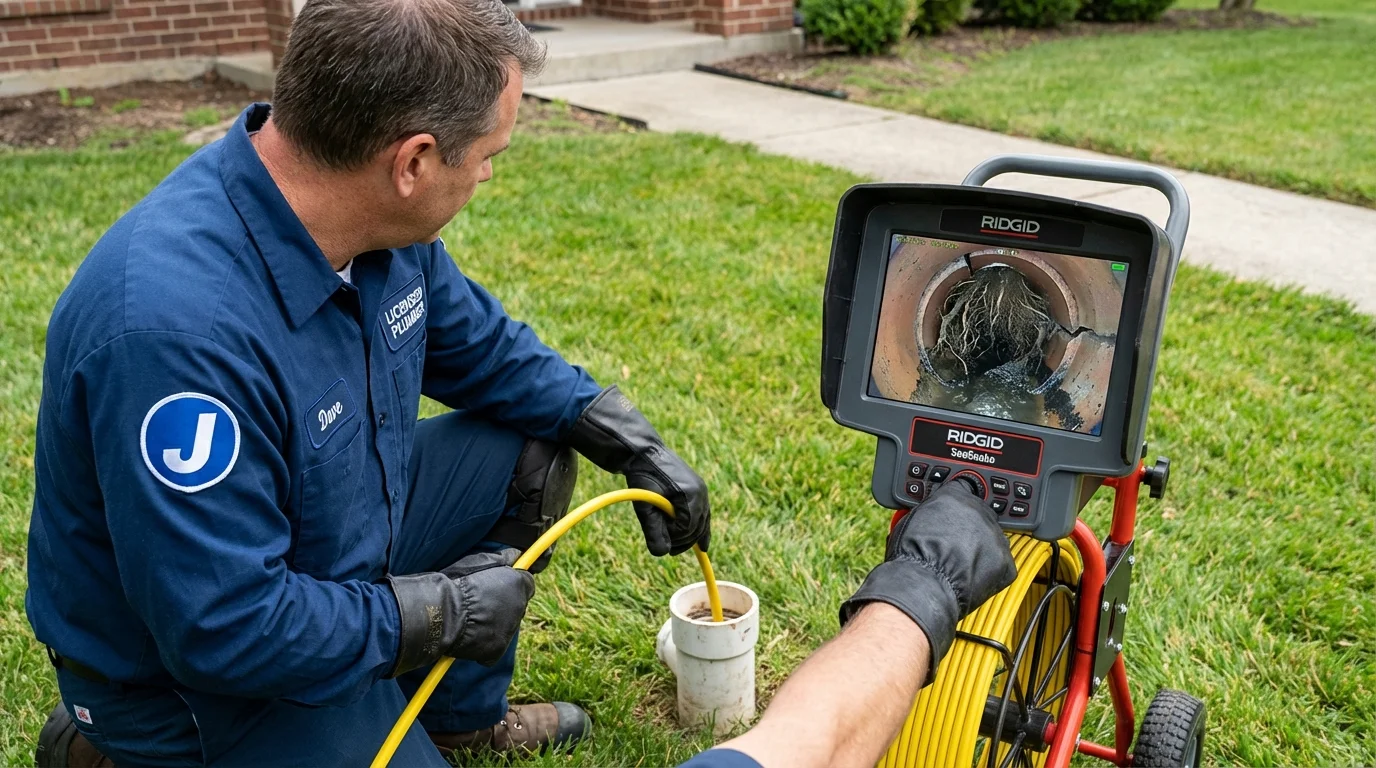 Sewer camera inspection being performed by Johns Plumbing LLC in Rio Grande
